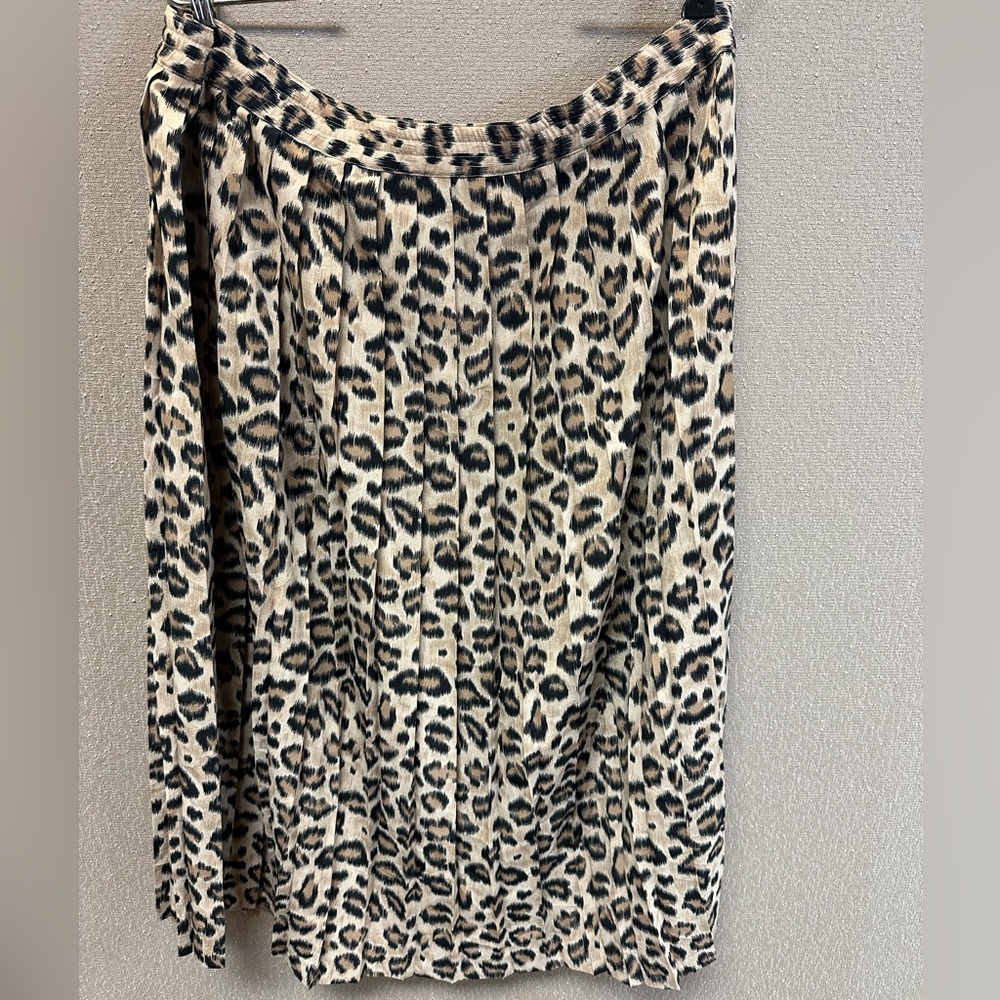 Vintage Teddi leopard Print Midi Skirt